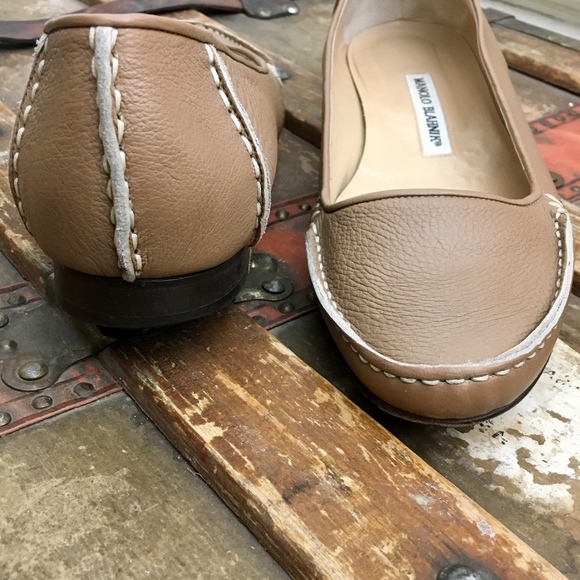 Moccasin Loafer Driver Flat Leather Nude Tan Brown - Picture 6 of 8